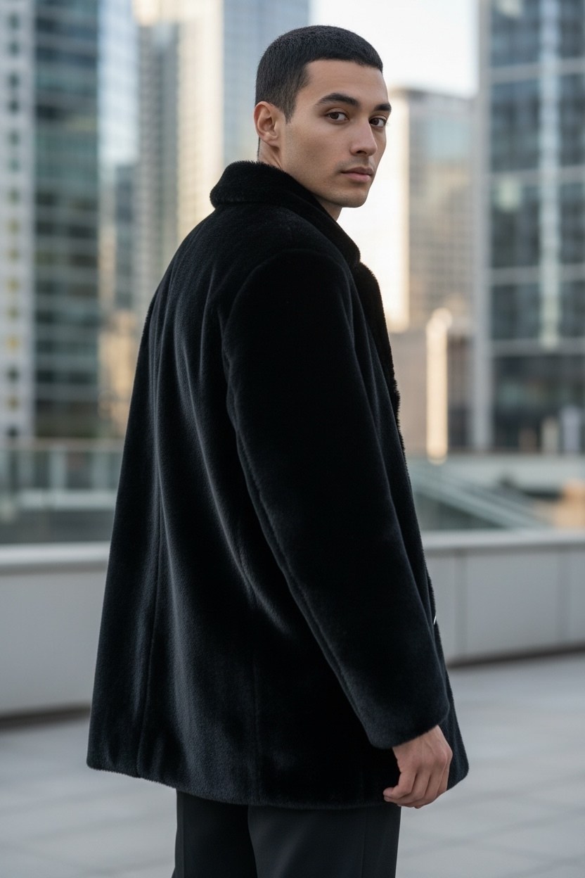 шуба мужская,мужская шуба из искусственного меха норки,пальто для мужчин,норковая шуба мужская,мужская шуба из норки