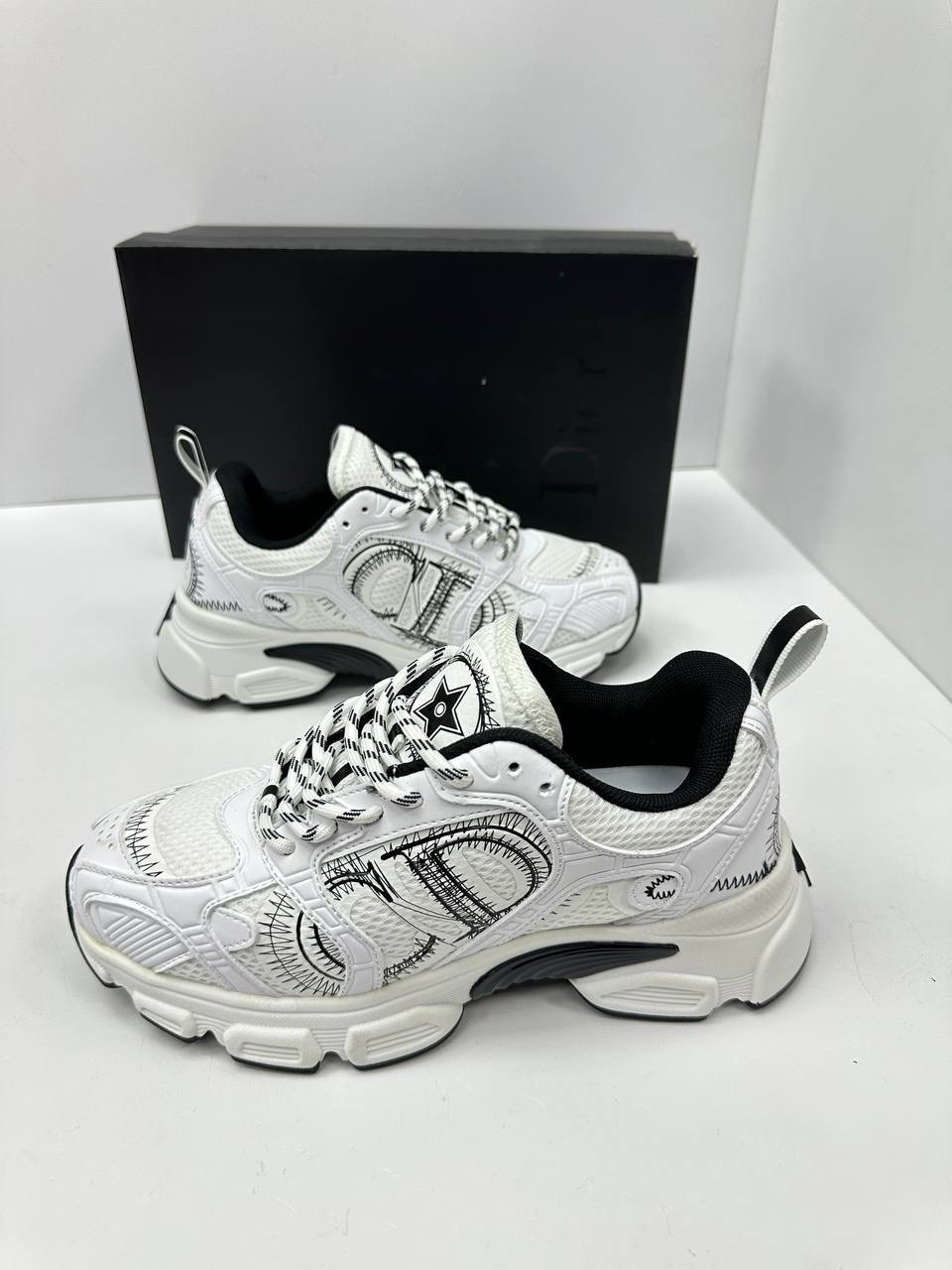 dior кроссовки,кроссовки christian dior,женские кроссовки dior chrono premium white grey,кроссовки диор,женские кроссовки