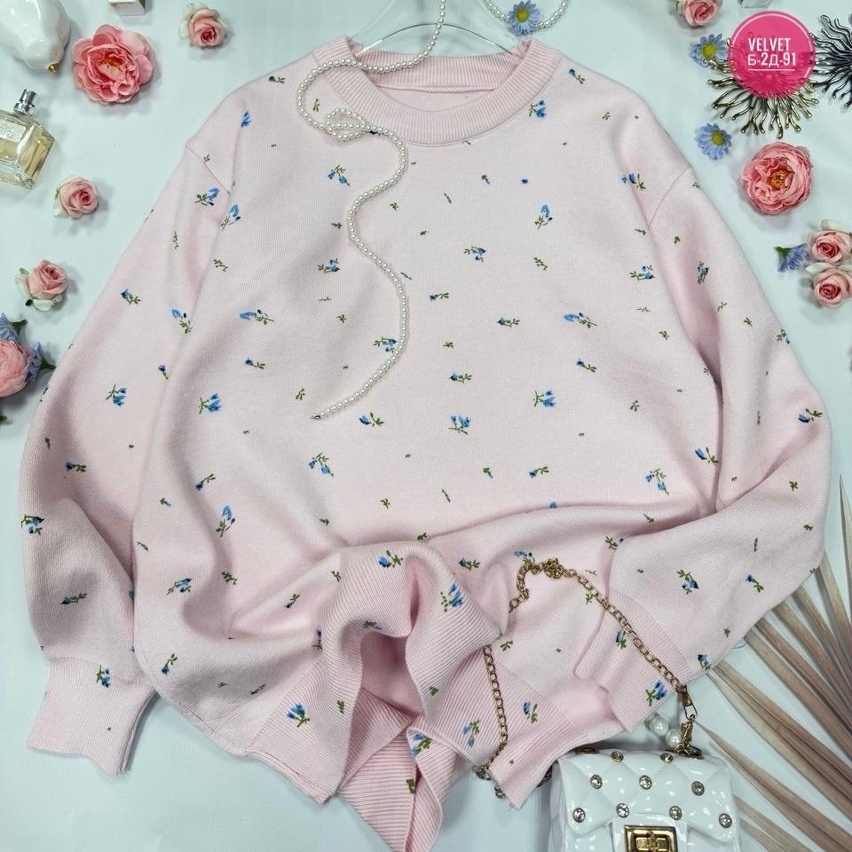 удлиненный свитер оверсайз в цветочек evona,свитер оверсайз,свитшот женская,женская кофта,свитер женский