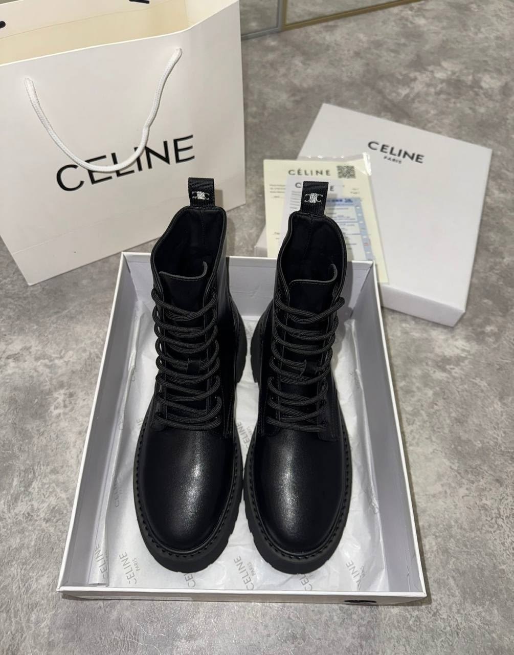celine ботинки,женские ботинки celine,ботинки селин,женские ботинки celine 2025 черные кожаные,celine женские кожаные ботинки premium