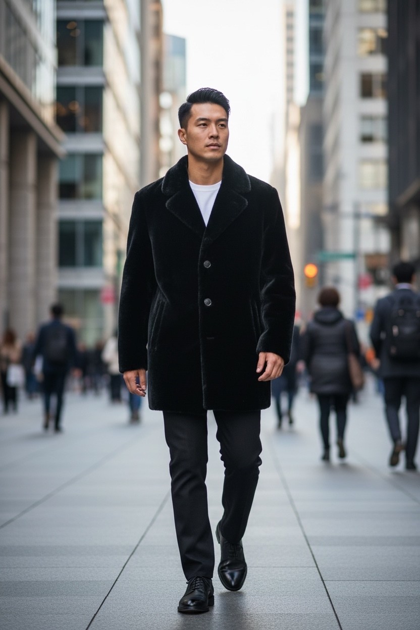 шуба мужская,мужская шуба из искусственного меха норки,пальто для мужчин,норковая шуба мужская,мужская шуба из норки