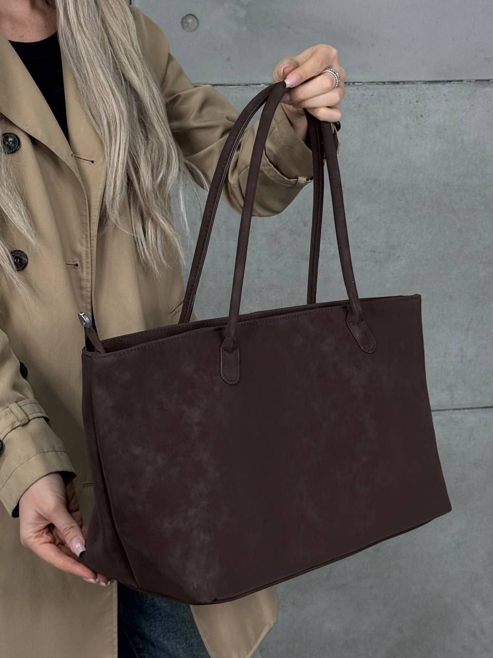 замшевая коричневая большая сумка-тоут,сумка замшевая,сумка замшевая большая,винтажная замшевая большая сумка для женщин,сумка тоут замшевая коричневая