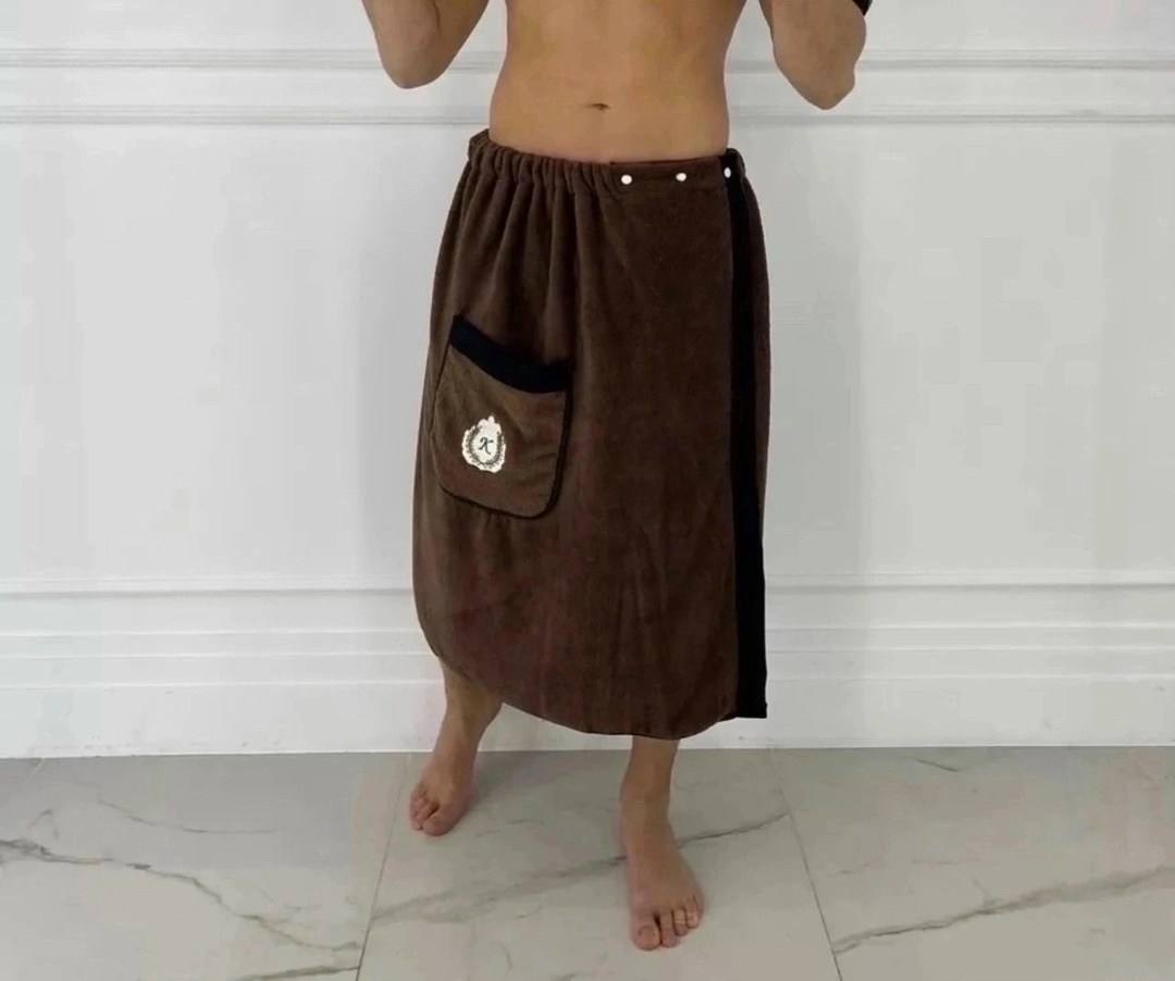 полотенце на липучке для бани мужское,килт для бани,килт банный мужской из микрофибры,килт для бани мужской,килт для сауны