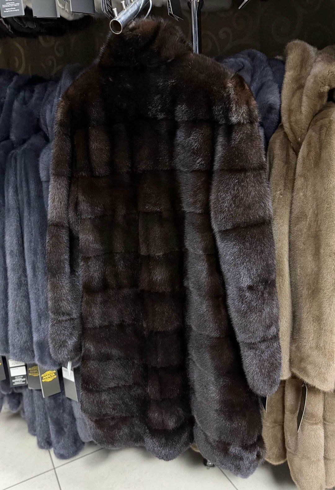 шуба норковая,норковая шуба поперечка с воротником стойка,шуба норка,шуба,американская норка шуба