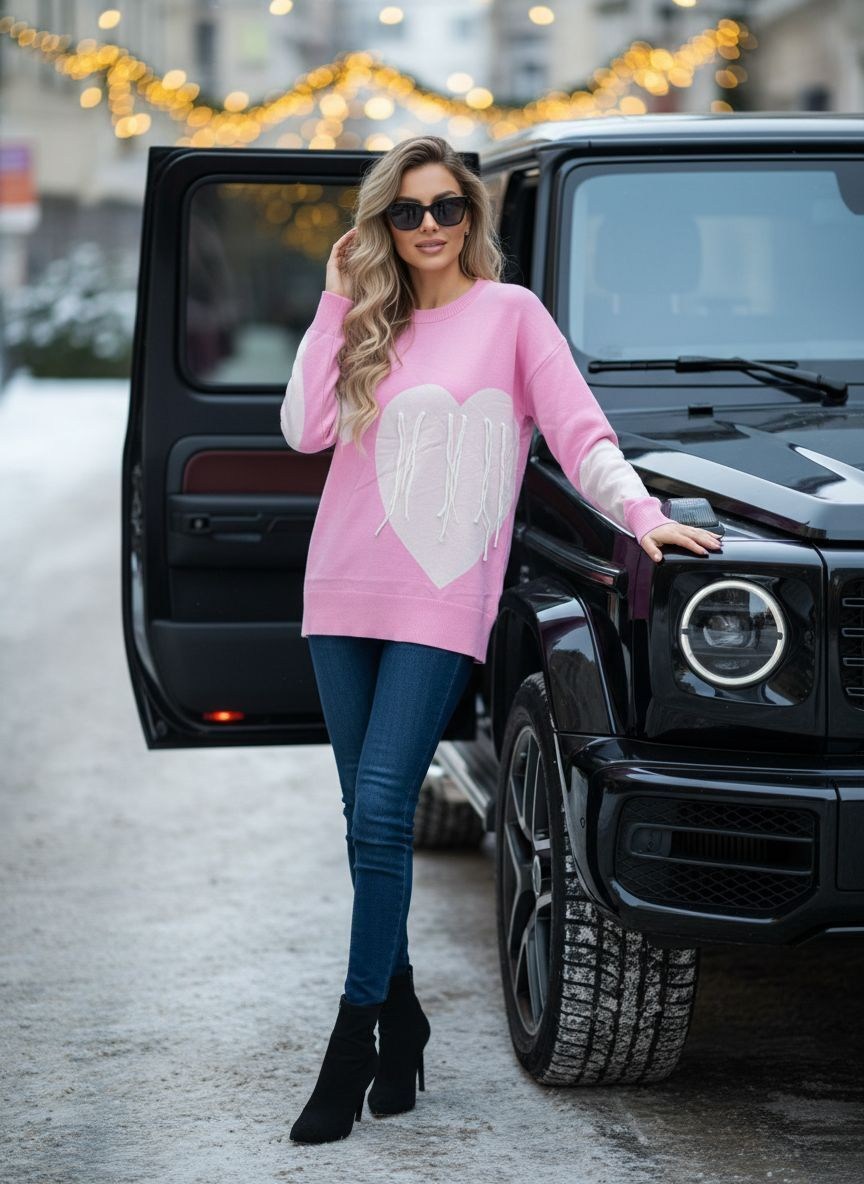 свитера женские,модные свитера,свитер с сердцем,свитер с принтом сердце,свитер с принтом