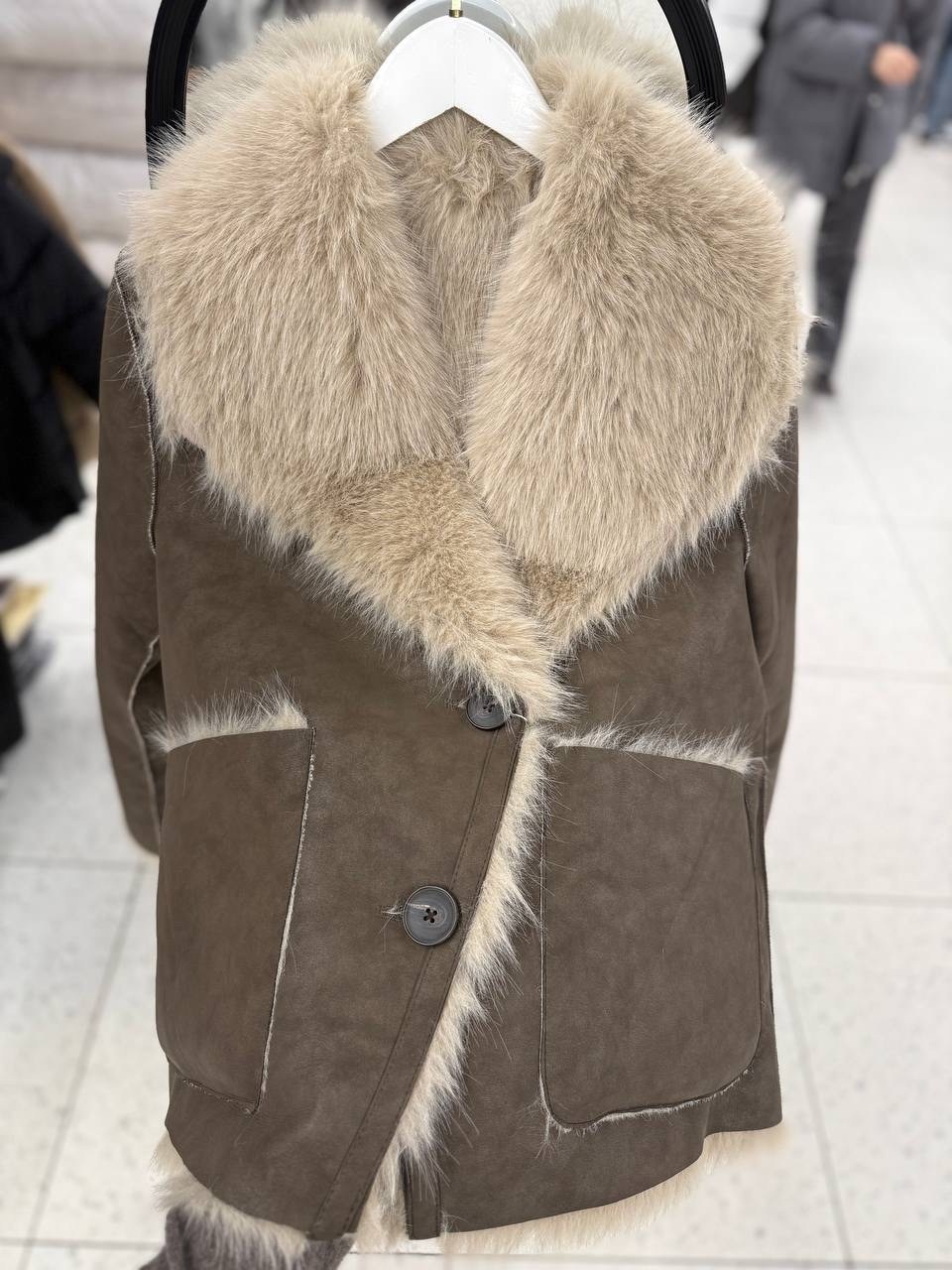 дубленка овчина мериновая авиатор,женская дубленка,дублёнка авиатор,тиградо авиатор дубленка,зимняя дубленка