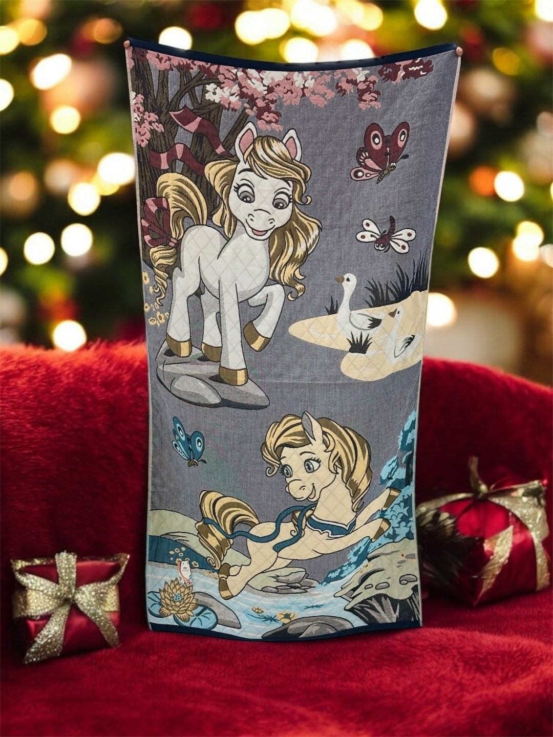 корзина для игрушек единорог,полотенца с лошадью набор подарочный,полотенце 70*140 см символ 2026 года,корзина для игрушек joyarty,полотенце с конем