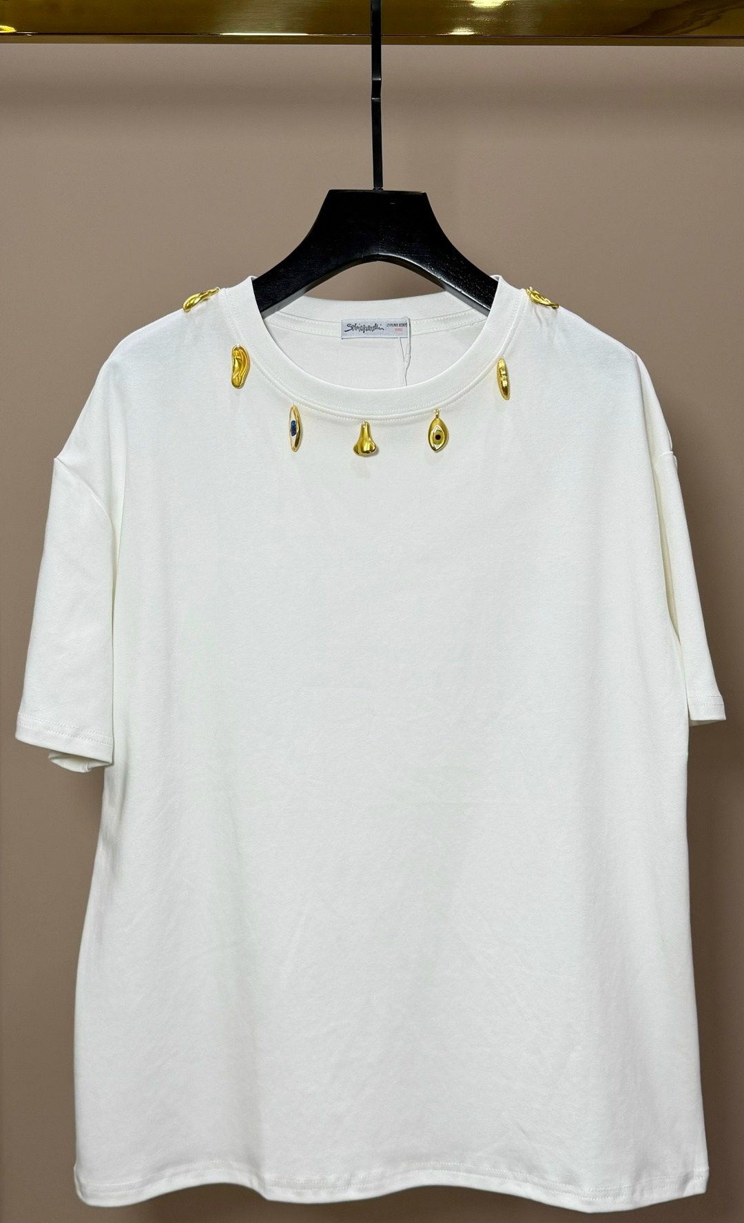 футболка со стразами,женская футболка,одежда футболка,брендовые вещи,трикотажная футболка