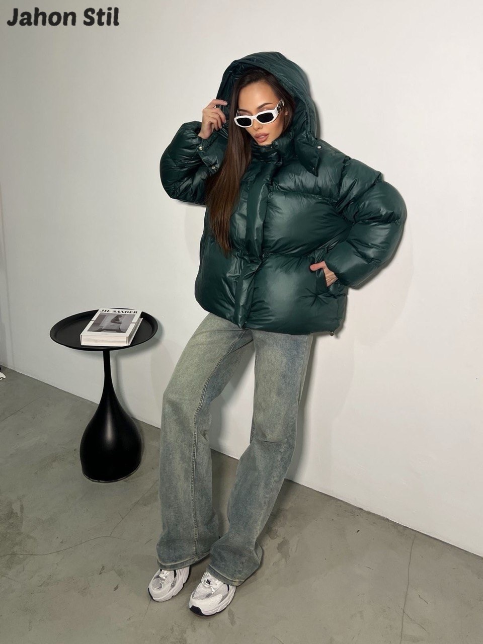 пуховик зимний женский,зимняя куртка оверсайз с капюшоном trendez,куртка зимняя женская,куртка женская,пуховик женский теплый