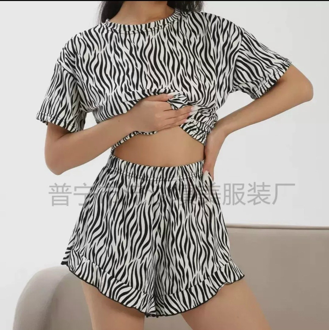 пижамы женская с шортами,пижама с шортами зебра,шорты зебра,пижама с шортами,женская пижама