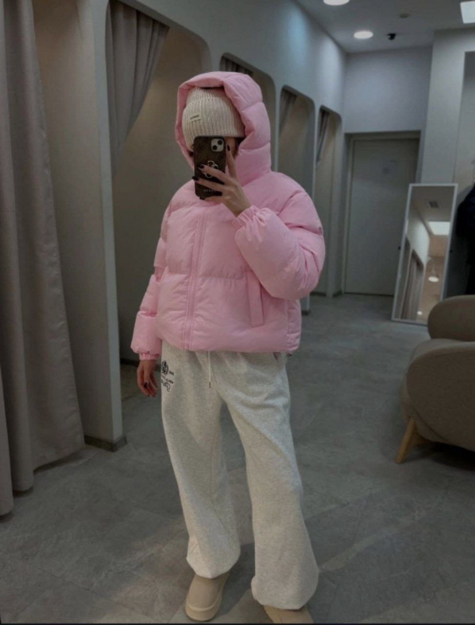 куртка зимняя короткая оверсайз olso brand,куртка оверсайз,куртка зимняя короткая оверсайз olso brand цвет коричневый,пуховик оверсайз женский,куртка пуховик оверсайз