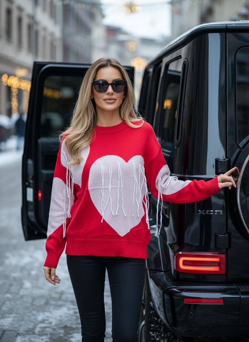 свитера женские,модные свитера,свитер с сердцем,свитер с принтом сердце,свитер с принтом