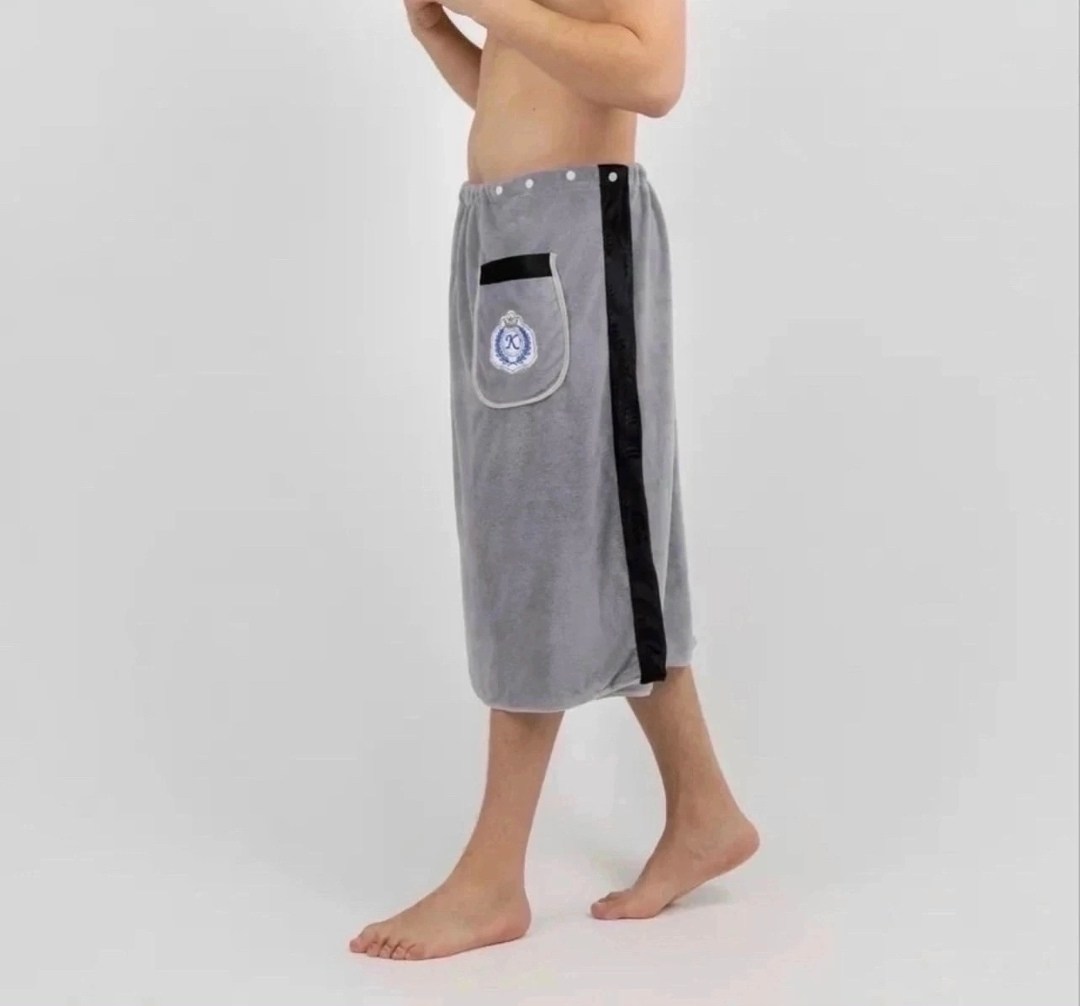 полотенце на липучке для бани мужское,килт для бани,килт банный мужской из микрофибры,килт для бани мужской,килт для сауны