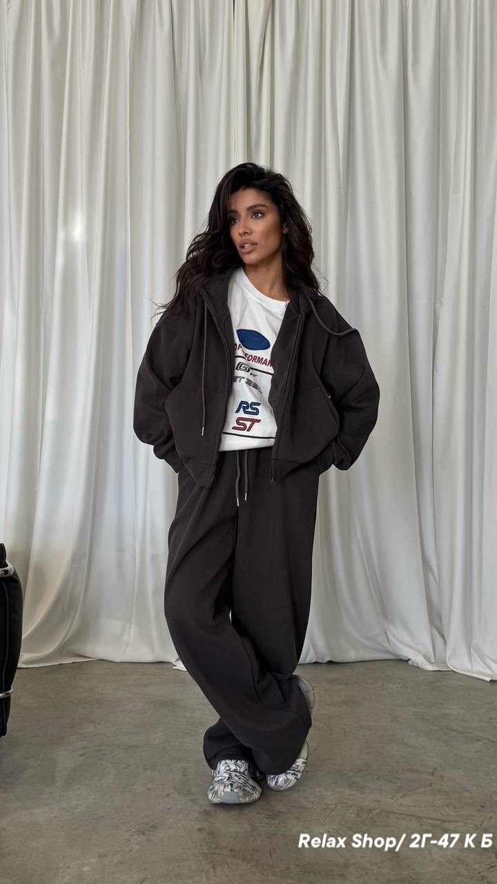 костюм спортивный со штанами палаццо и зип худи micca 362772883,костюм оверсайз с бомбером,костюм спортивный женский,костюм спортивный со штанами палаццо и зип худи micca,повседневный костюм