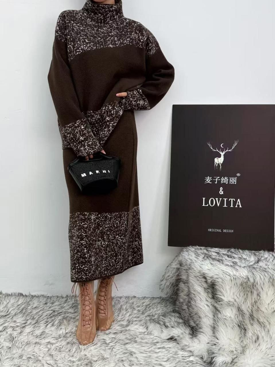 платье-свитер,платье вязаное,шерстяное платье,трикотажное платье,теплое вязаное платье