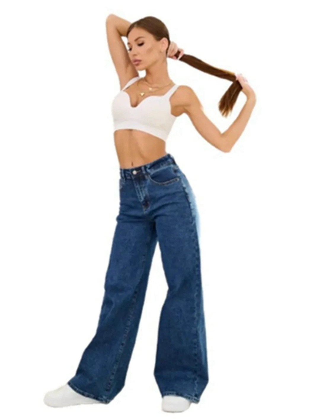 джинсы широкие с высокой посадкой трубы,джинсы широкие с высокой посадкой,джинсы широкие трубы для невысоких feimailis 37420599,брюки джинсы,женские джинсы