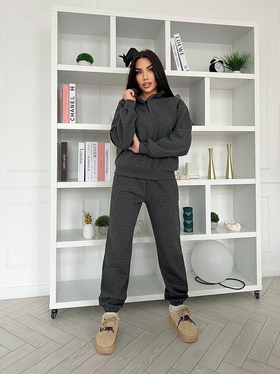 женский спортивный костюм на флисе,костюм женский спортивный толстовка и штаны арт. 1445324,костюм на флисе,спортивный костюм женский,костюм флис женский