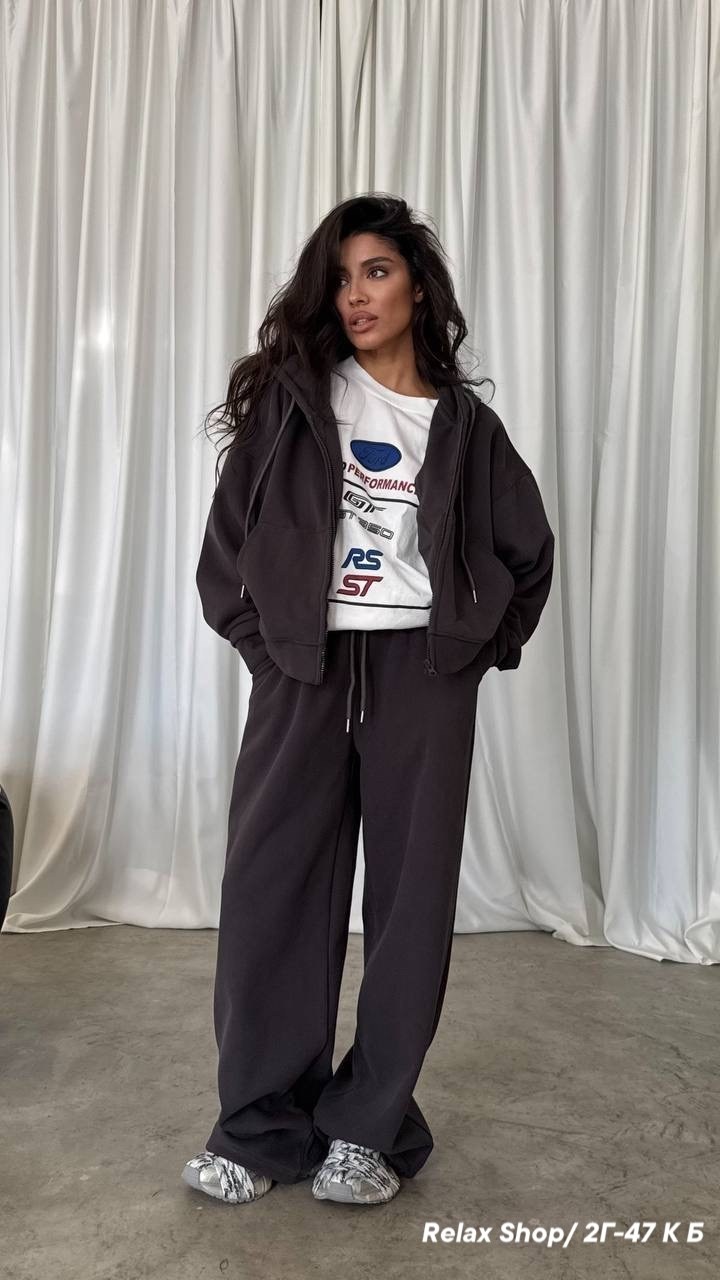 костюм спортивный со штанами палаццо и зип худи micca 362772883,костюм оверсайз с бомбером,костюм спортивный женский,костюм спортивный со штанами палаццо и зип худи micca,повседневный костюм