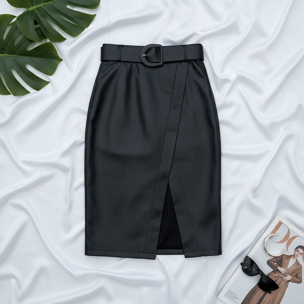 юбка из экокожи,юбка кожаная,юбка кожаная миди,юбка из эко кожи,юбка экокожа с разрезом