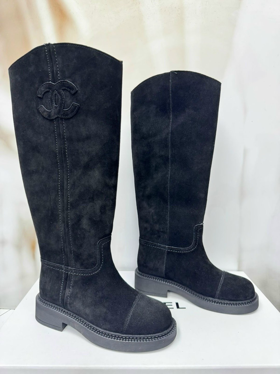 сапоги chanel,замшевые сапоги,,высокие сапоги,женские сапоги