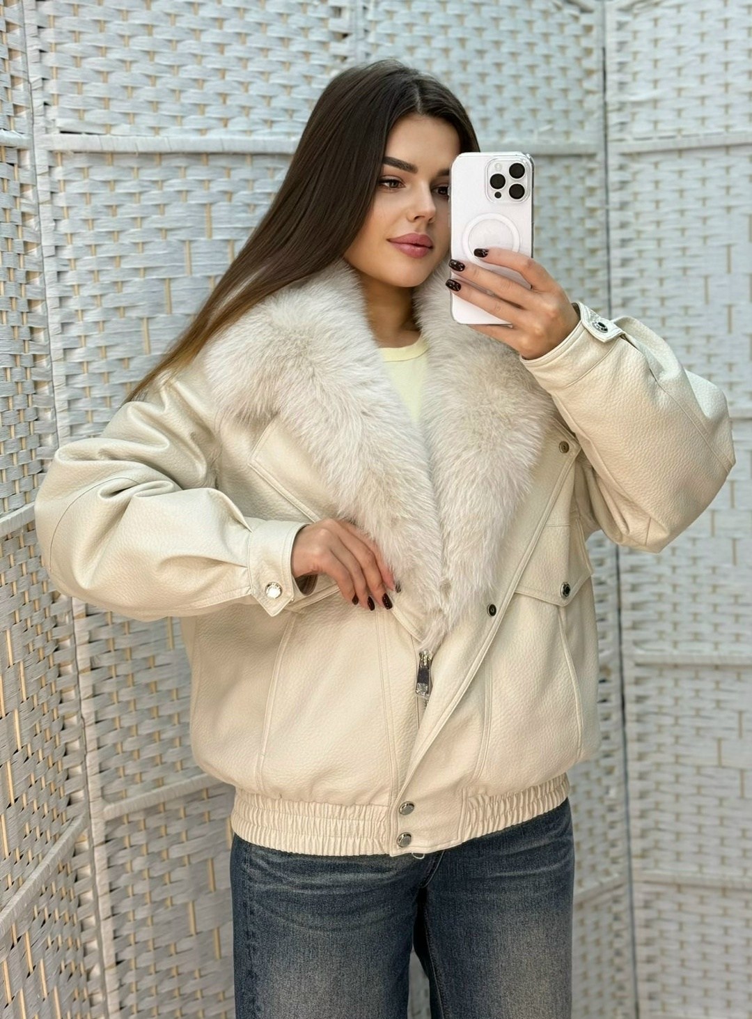 кожаная куртка женская furnatur 8024571 черная 54 ru,кожаная куртка,куртка с мехом,женская зимняя кожаная куртка,куртка женская