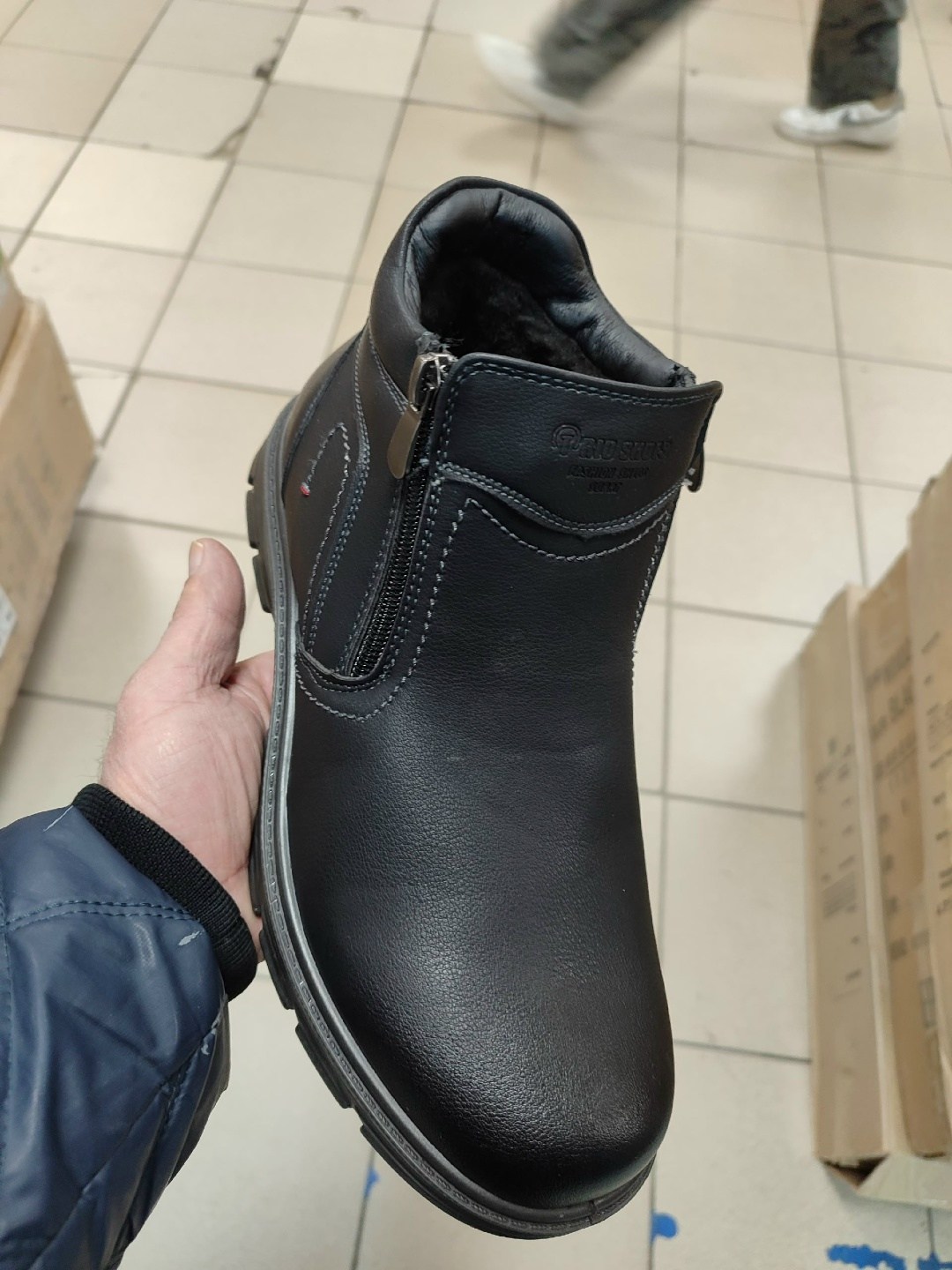 ,мужские ботинки,мужские зимние ботинки,ботинки мужские зимние ailaifa арт. b229796-01,мужская зимняя