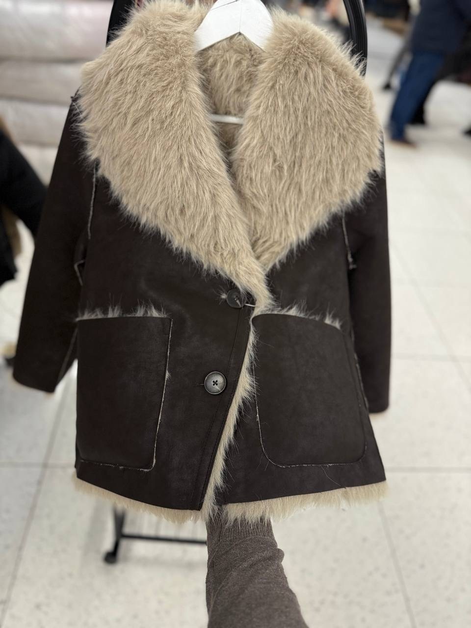 дубленка овчина мериновая авиатор,женская дубленка,дублёнка авиатор,тиградо авиатор дубленка,зимняя дубленка