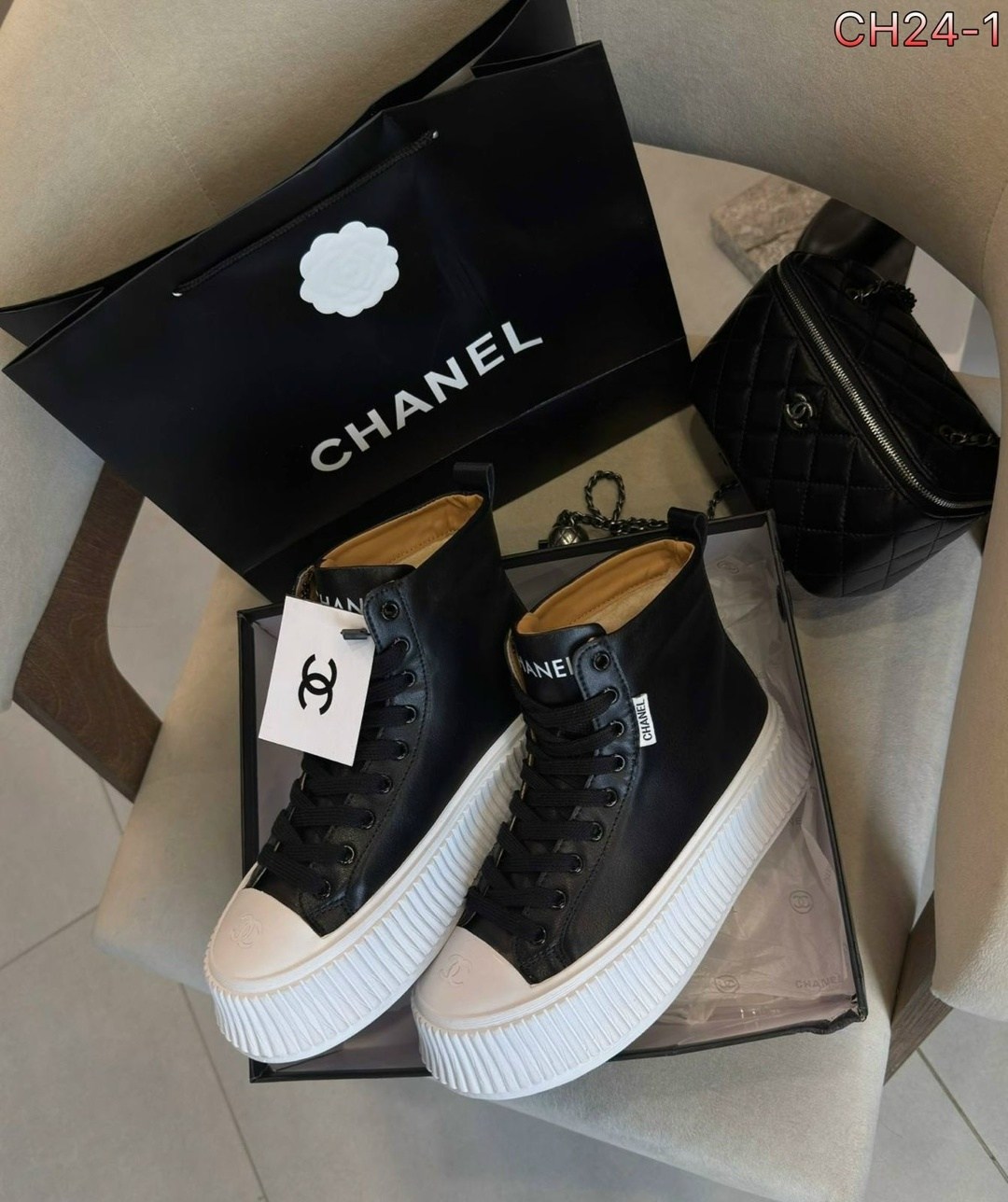 кеды chanel,кеды шанель,chanel black leather cap toe high top platform sneakers,кроссовки chanel,кеды шанель женские