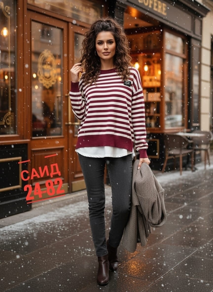 полосатый свитер оверсайз,стильная кофта,свитер кофта,женская кофта,кофта в полоску
