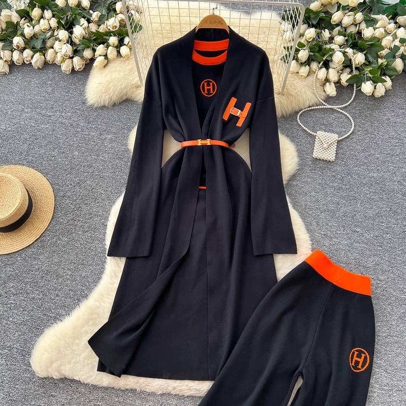 трикотажный костюм,брючный костюм,стильные костюмы,костюм с кардиганом,костюм тройка женский