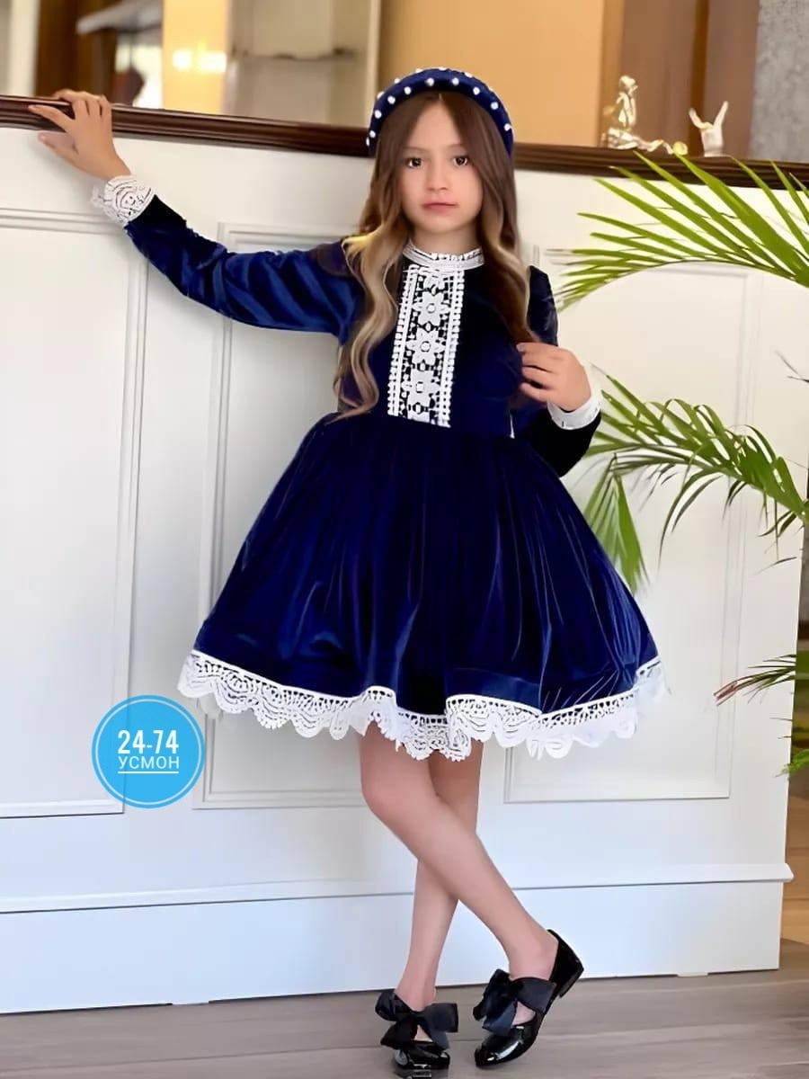 платье бархатное для девочки sp175 темно-зеленый,бархатное платье для девочки,платье для девочки,платье из бархата для девочки,платье бархатное для девочки темно-зеленое