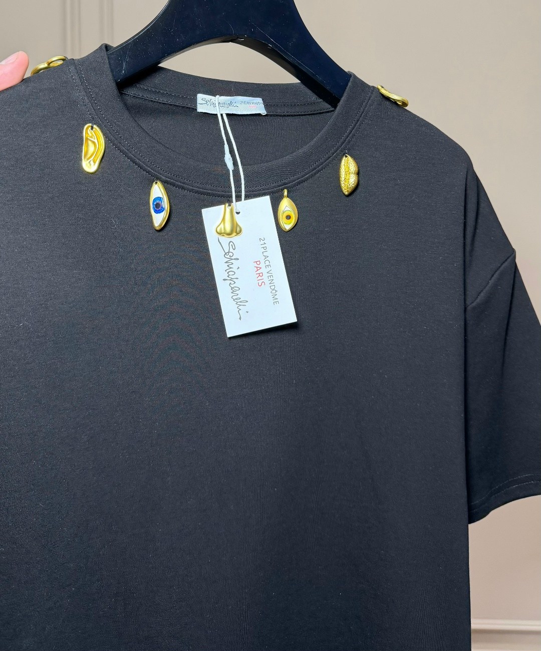 футболка со стразами,женская футболка,одежда футболка,брендовые вещи,трикотажная футболка