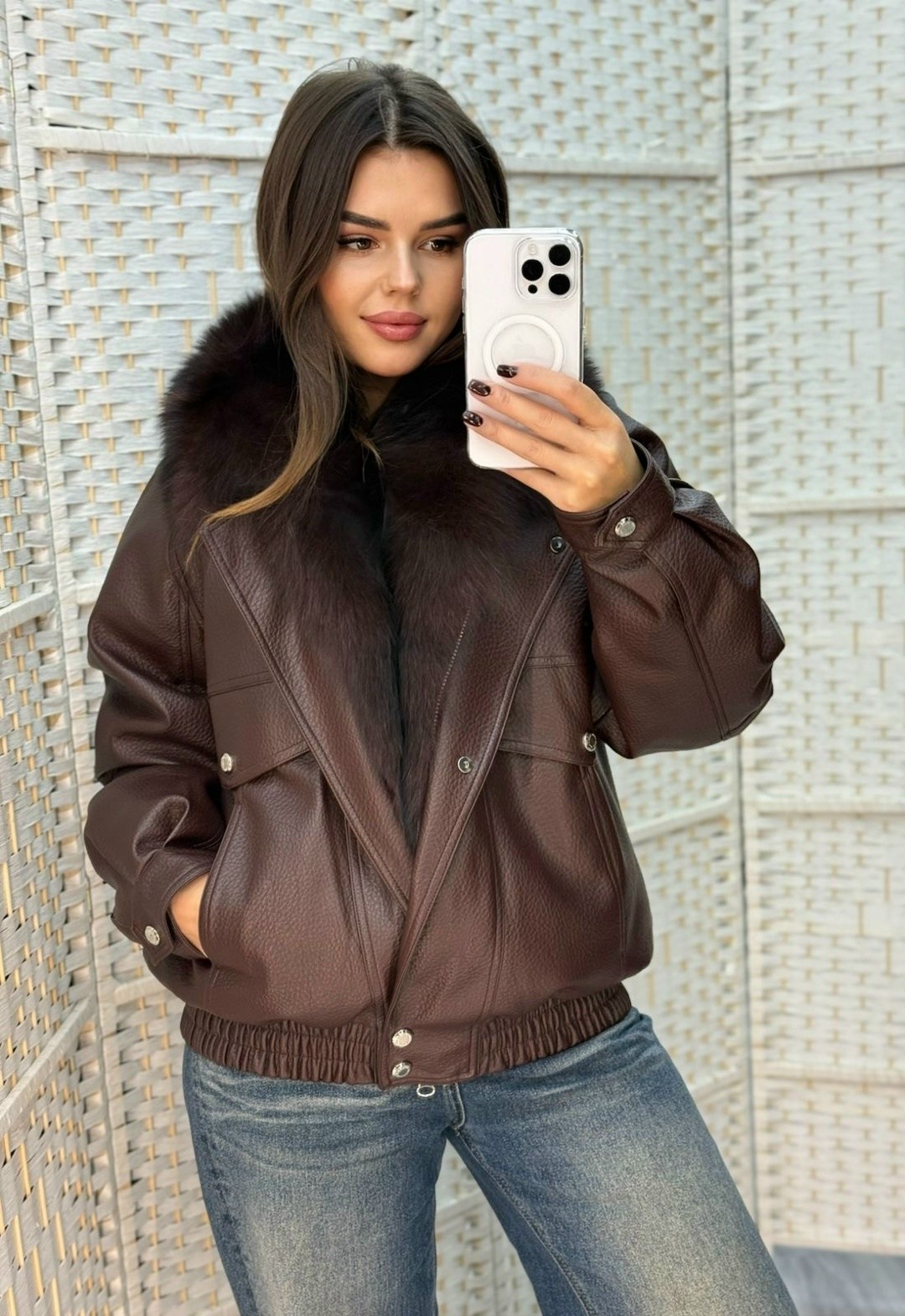 женская куртка,кожаная куртка,куртка,куртка с натуральным мехом,куртка с мехом