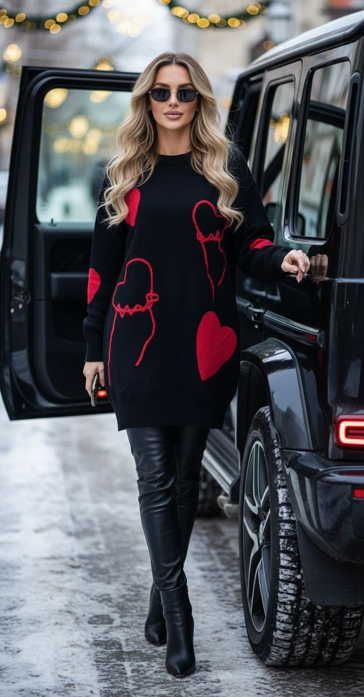 свитера женские,модные свитера,свитер с сердцем,свитер с принтом сердце,свитер с принтом