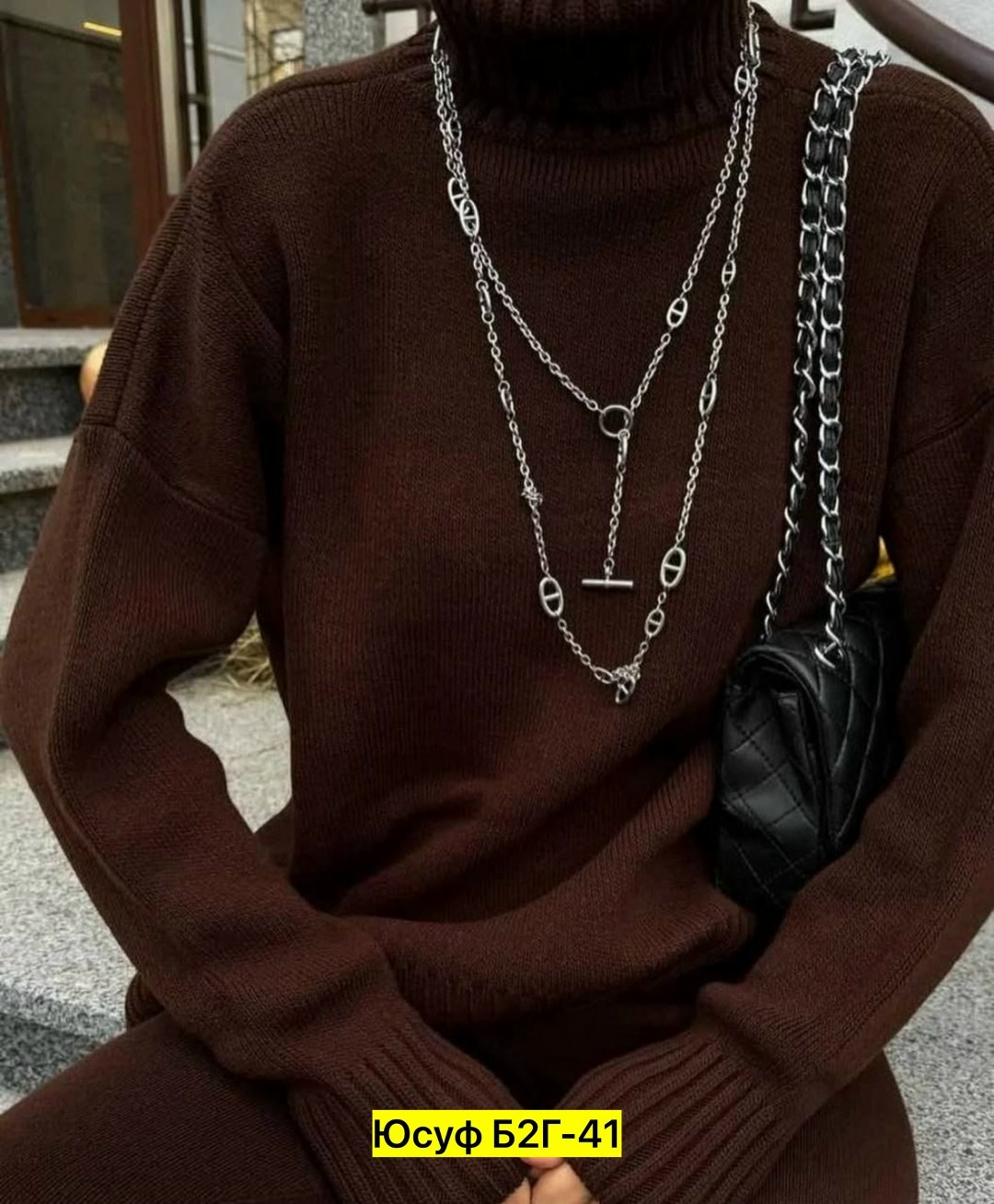 теплый вязаный костюм,костюм вязаный женский,костюм вязаный трикотажный теплый с брюками eva coosh,трикотажные костюмы женские,трикотажный костюм