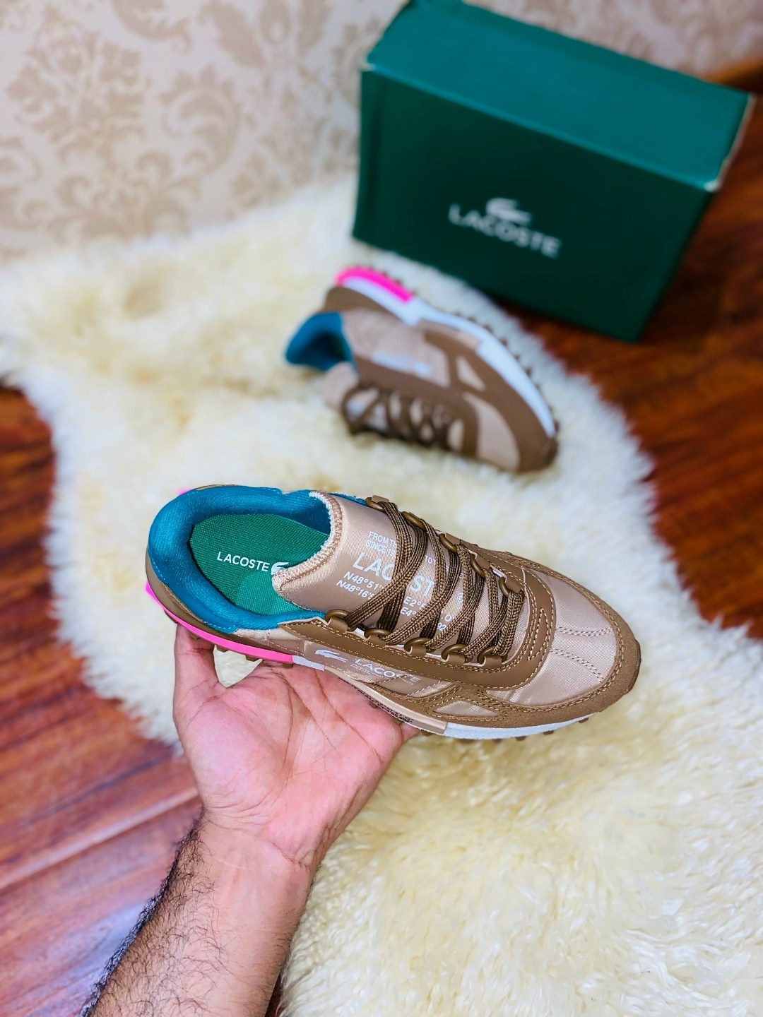 кроссовки lacoste,кроссовки женские lacoste elite active коричневый,кроссовки женские lacoste elite active спортивные дышащие,кроссовки для образа жизни женские низкие lacoste, цвет light brown/green,