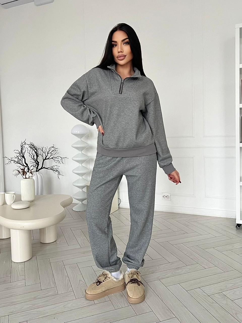 женский спортивный костюм на флисе,костюм женский спортивный толстовка и штаны арт. 1445324,костюм на флисе,спортивный костюм женский,костюм флис женский
