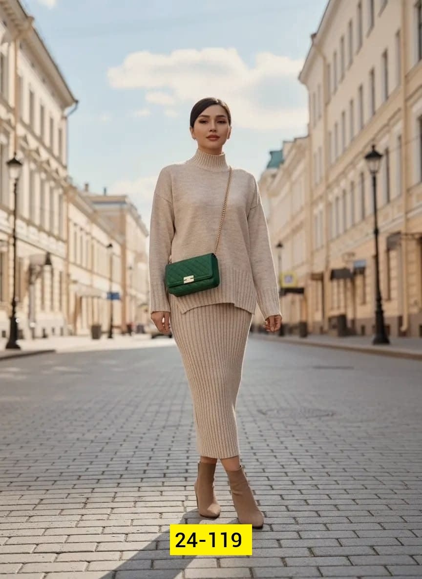 костюм юбочный трикотажный вязаный khubbi,костюм вязаный трикотажный с юбкой и кофтой жорж_tex 287277535,костюм юбка и кофта,костюмы трикотажные,костюм вязаный с юбкой