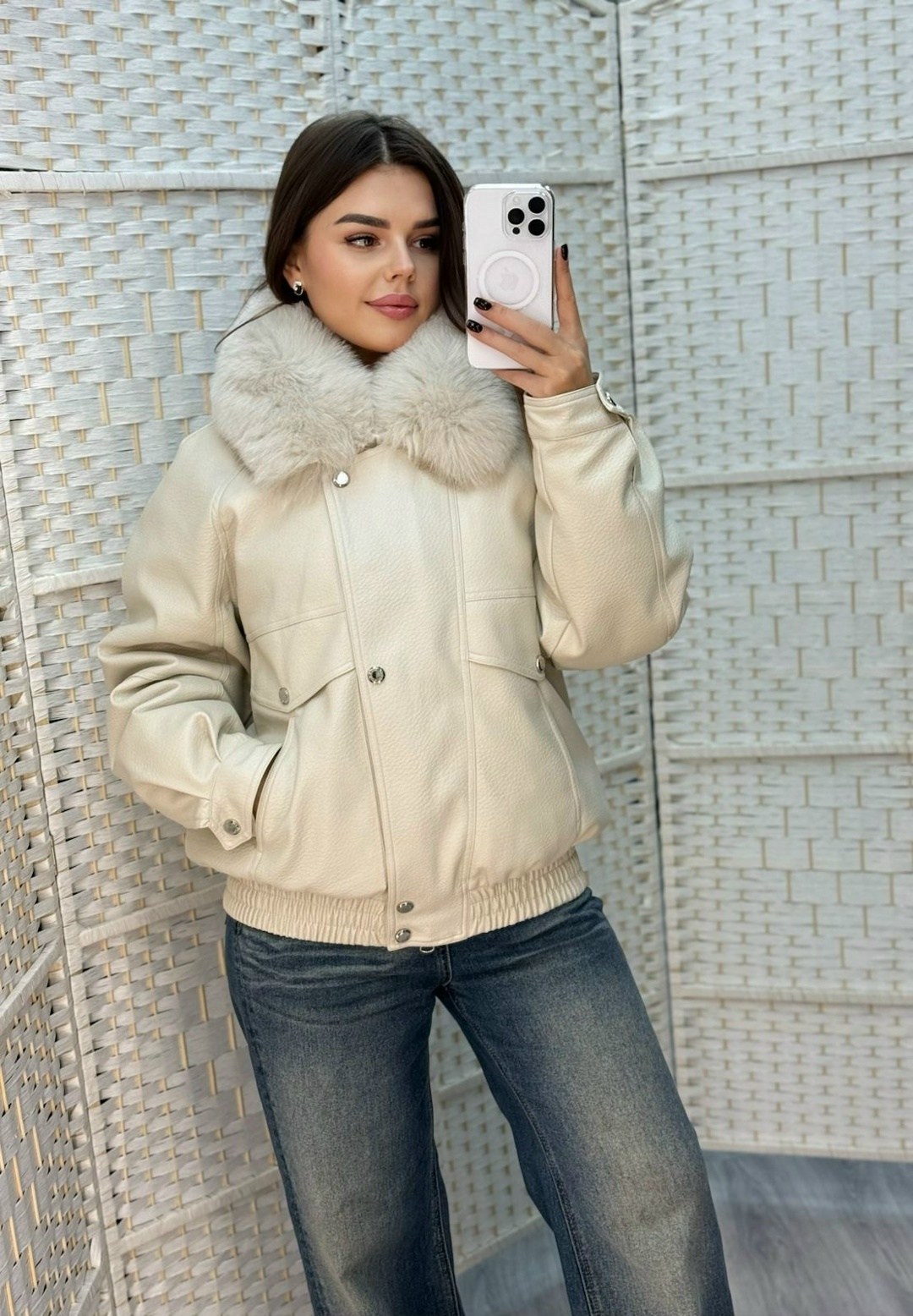 кожаная куртка женская furnatur 8024571 черная 54 ru,кожаная куртка,куртка с мехом,женская зимняя кожаная куртка,куртка женская