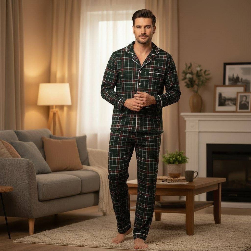 мужская пижама с брюками,мужская пижама со штанами новогодняя,пижама мужская,пижама мужская классическая,пижама классическая