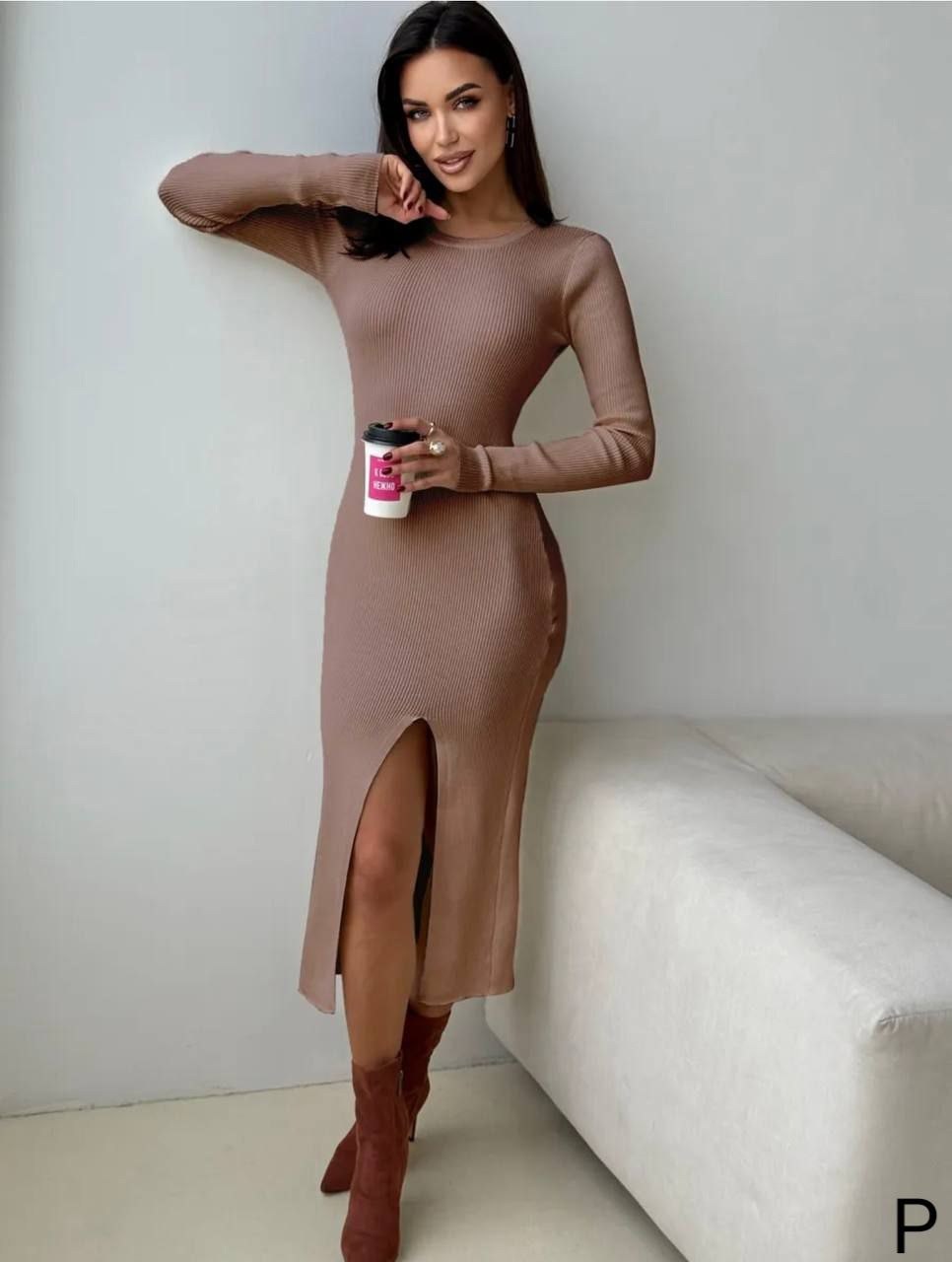 платье лапша с разрезом,платье лапша женское повседневное трикотажное теплое,платье в рубчик лапша с разрезом миди повседневное,платье лапша длинное с разрезом,платье лапша трикотажное с разрезом