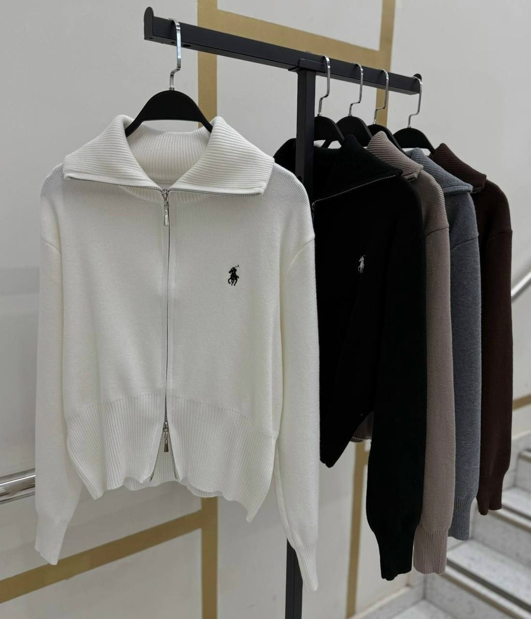 женская кофта,свитер женский ralph lauren серый деним,кофта кашемир,свитер с двойным замком polo,свитер с замком