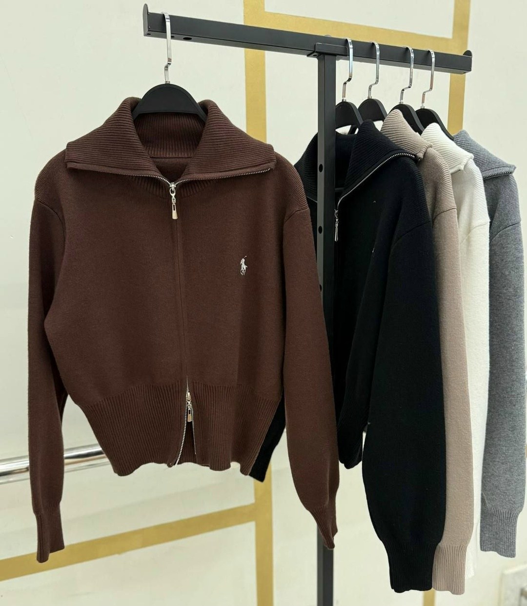 женская кофта,свитер женский ralph lauren серый деним,кофта кашемир,свитер с двойным замком polo,свитер с замком