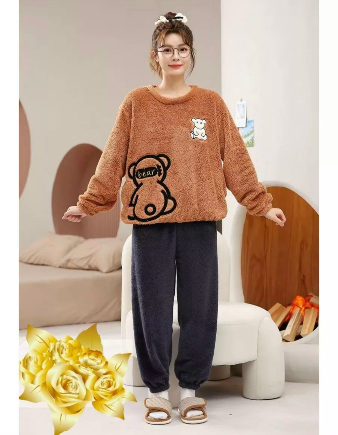 пижама со штанами теплая плюшевая,махровая пижама,плюшевая пижама,теплая пижама,теплая пижама женская