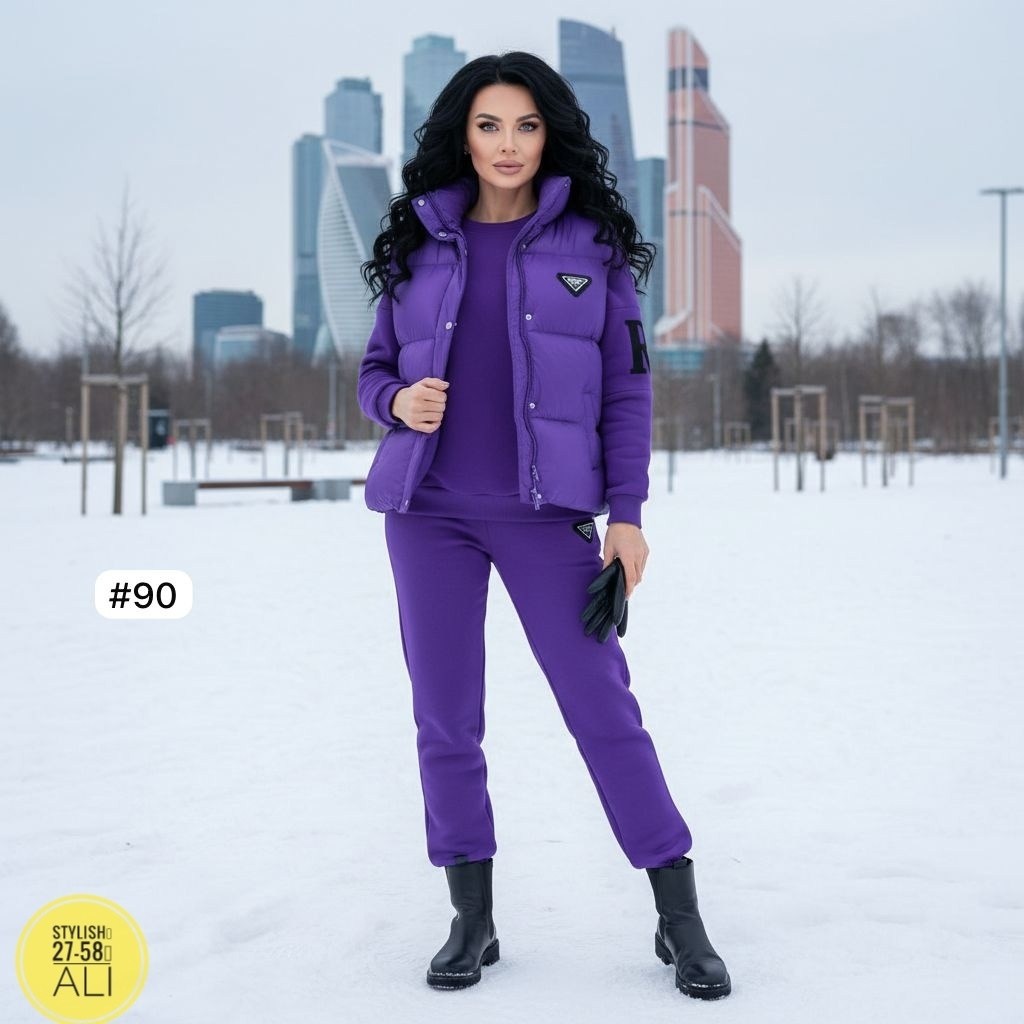 костюм тройка с курткой black&brand,спортивный женский костюм тройка,женский спортивный костюм,зимний костюм,спортивные костюмы тройка с жилеткой