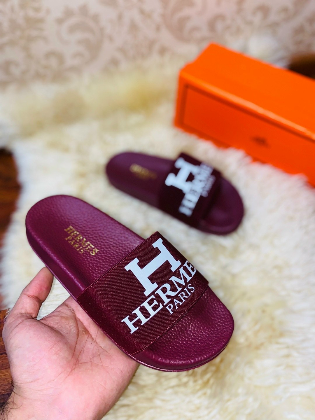 ,шлепки эрмес,шлепки эрмес оран,шлепки хермес оран,эрмес шлепки женские