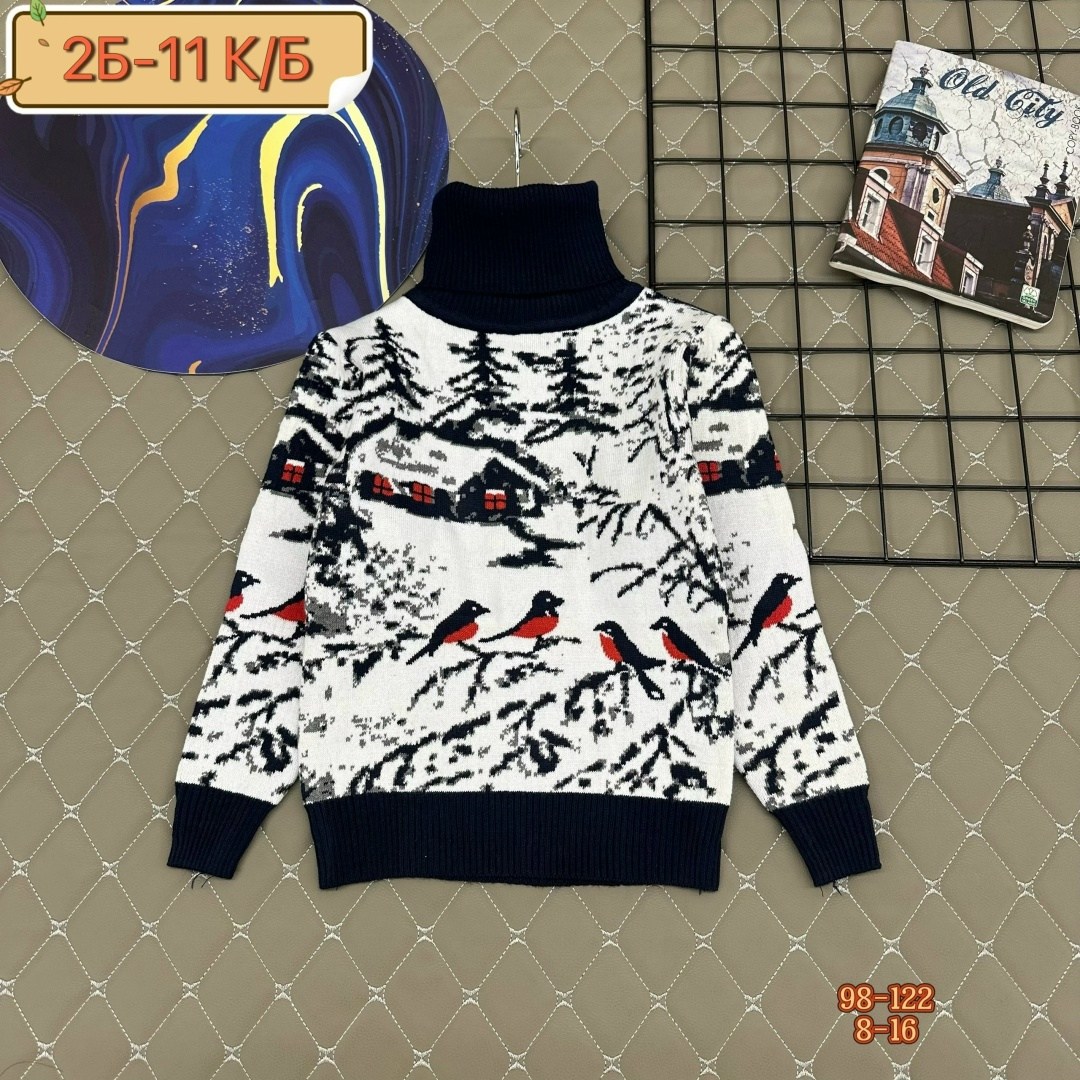 детский свитер с оленями и домиками для мальчиков pulltonic,свитер pulltonic,детский свитер с оленями,свитера для мальчик,свитер с оленями и домиками pulltonic