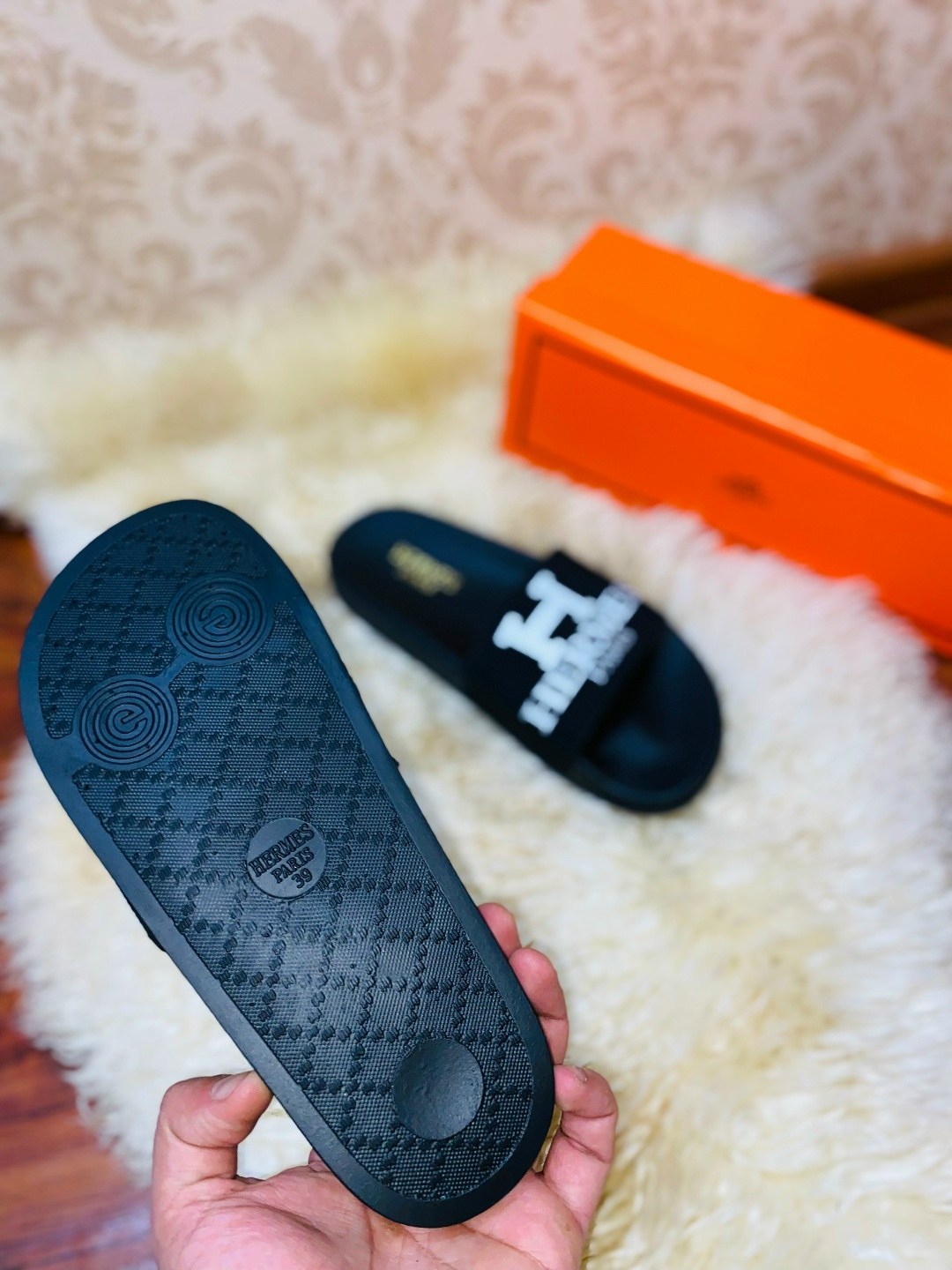 ,шлепки эрмес,шлепки эрмес оран,шлепки хермес оран,эрмес шлепки женские