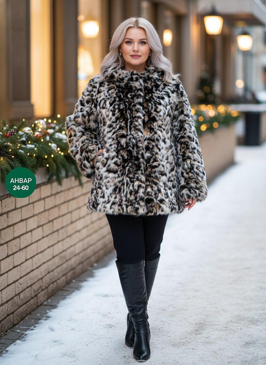 леопардовая шуба,эко шуба,женская шуба,шуба из экомеха,эко шуба леопард