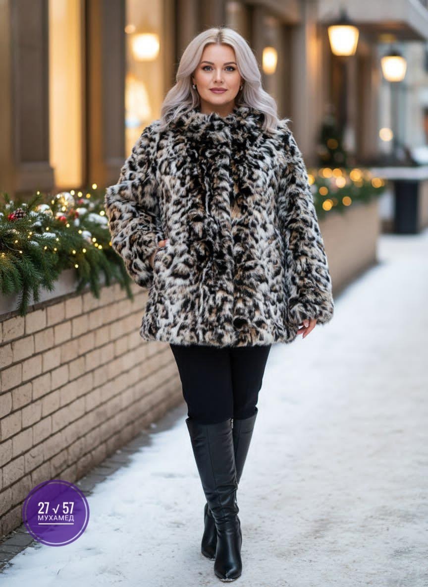 шуба женская,шуба искусственная,женская куртка,полушубок леопард,шуба леопард